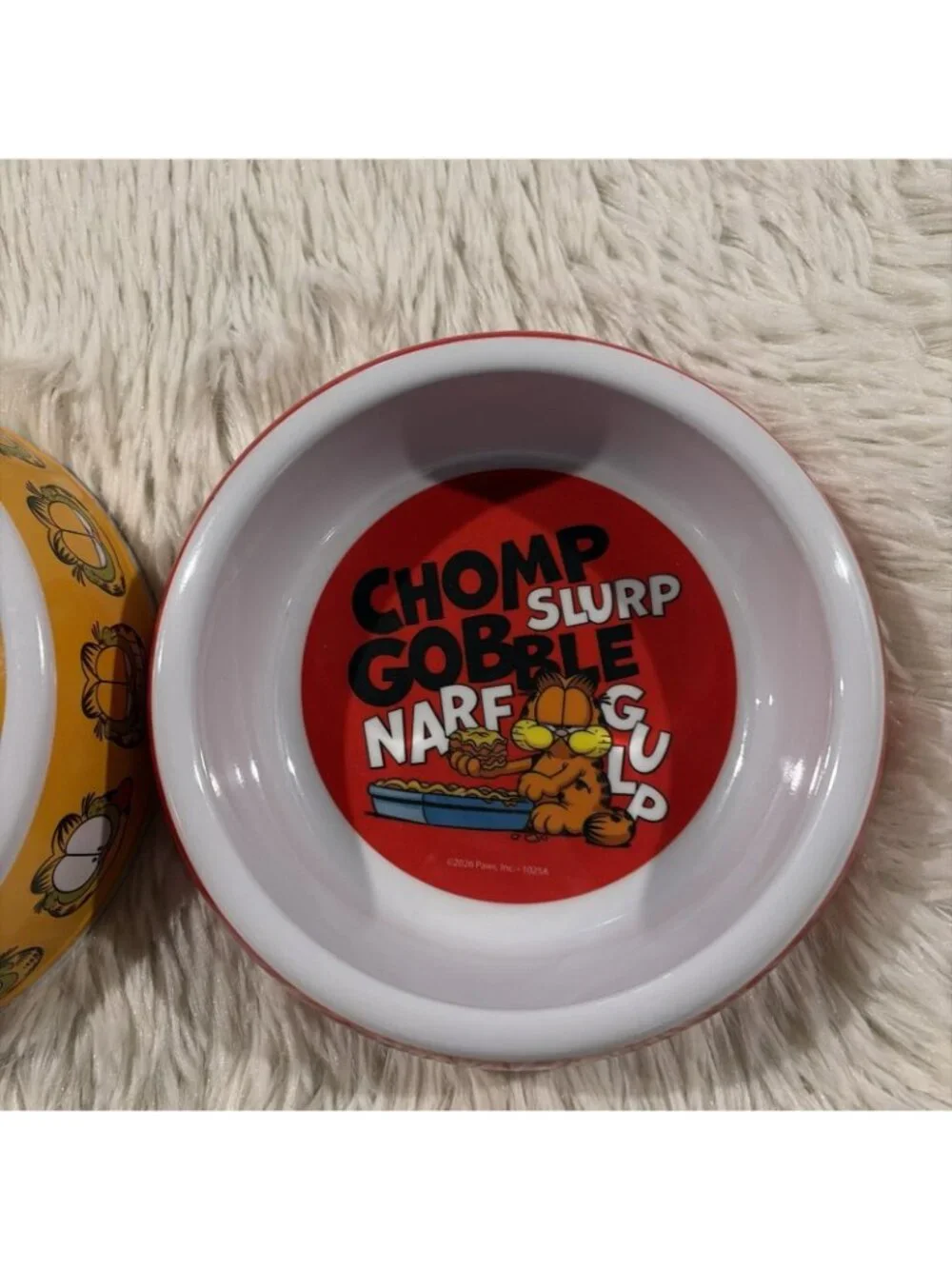 Nickelodeon Garfield pet bowl set of two Donut Chomp Slurp Gobble NEW